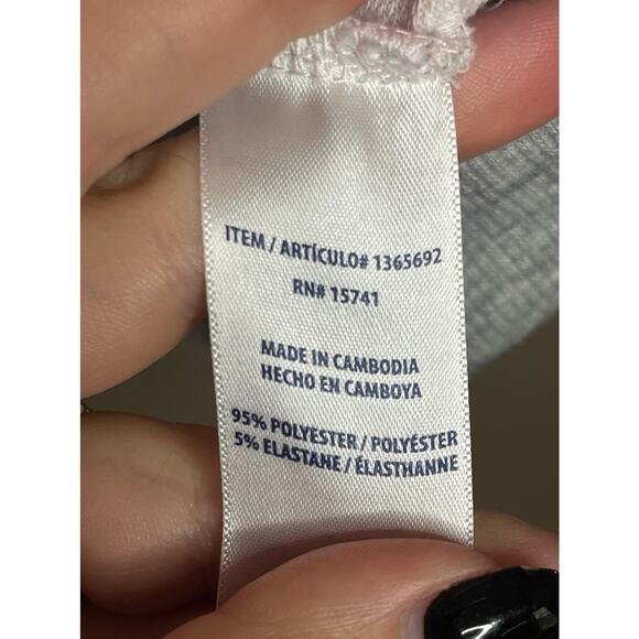 Splendid Long Sleeve Light Pink Grey Stars Print Pullover Sweatshirt Size M - Picture 5 of 5